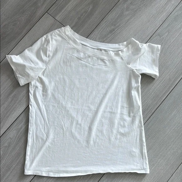 Lululemon Off-The-Shoulder Cotton T-shirt Women's Top Size Small - Picture 1 of 3